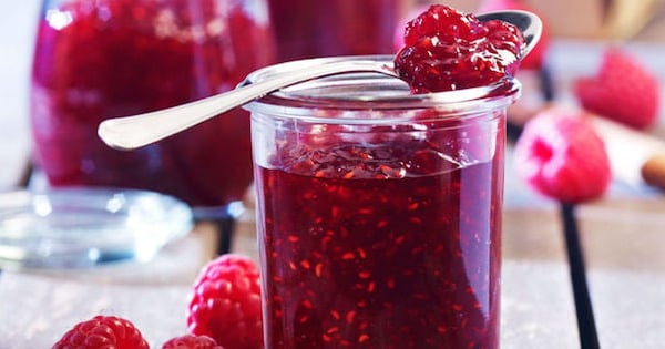 Confiture de framboises à l'érable sans cuisson