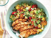 Photo de la Recette: Poulet Grillé aux Épices, Salade de Maïs Grillé