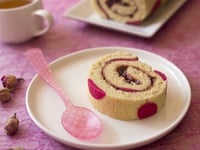 Photo de la Recette: Gâteau Roulé très Girly à la Confiture de Fraise