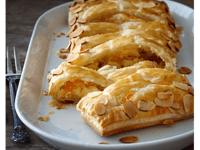 Photo de la Recette: JALOUSIE AUX PÊCHES ET AUX AMANDES