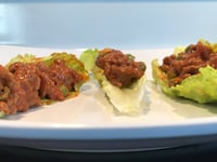 Photo de la Recette: Boeuf Haché Chili sur Laitue Romaine