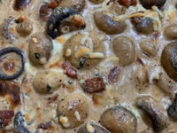 Photo de la Recette: Champignons à l'ail Crémeux et Bacon dans une Sauce au Fromage Parmesan Alléchante