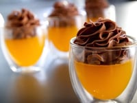 Photo de la Recette: Jello aux Clémentines et Mousse au Chocolat au Lait