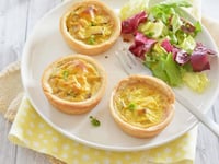 Photo de la Recette: Mini Quiches Lorraines Végétariennes au Tofu Fumé