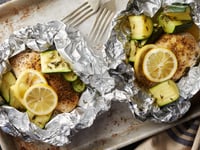 Photo de la Recette: Papillotes de Poulet au Citron et à la Courgette