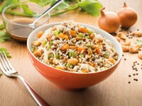 Photo de la Recette: Salade de Riz Lentilles Carottes et Noix de Cajou