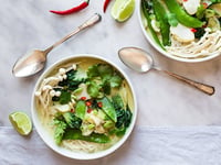 Photo de la Recette: Soupe-repas de Poisson et Cari Vert