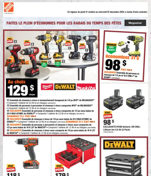 Première page de Circulaire Home Depot - Économies du Temps des Fêtes