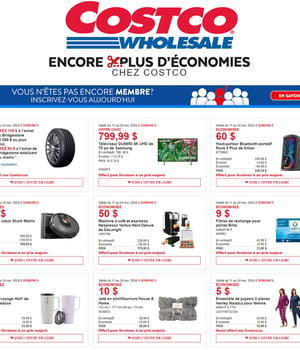 Première page de Circulaire Costco