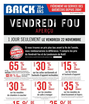 Première page de Circulaire Brick - Vendredi Fou