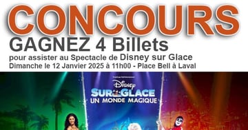 Concours Gagnez 4 Billets Disney sur Glace