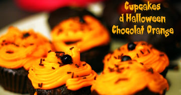 CUPCAKES D'HALLOWEEN CHOCOLAT ORANGE