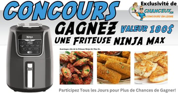 Concours Gagnez une Friteuse Ninja Air Fryer MAX