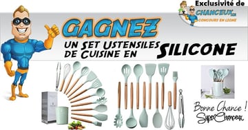 Concours GAGNEZ ce Set Ustensiles de Cuisine en Silicone