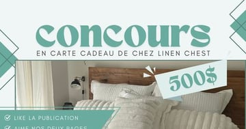 Concours Gagnez une carte-cadeau Linen Chest de 500$!