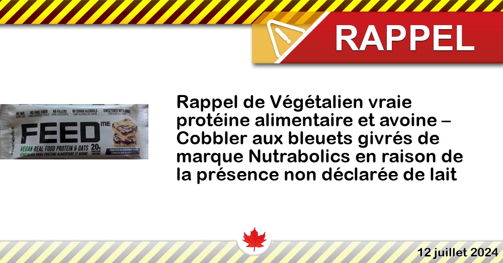 Rappel de Végétalien vraie protéine alimentaire et avoine – Cobbler aux ...