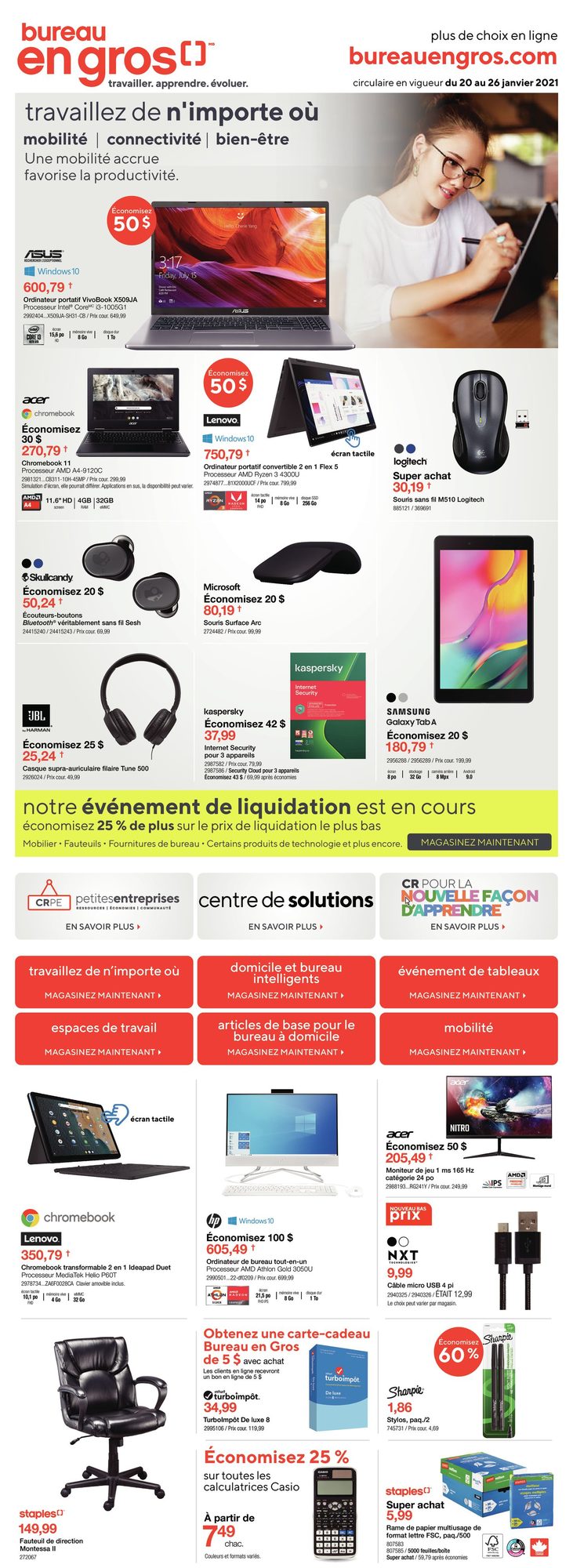 Promotions Et Rabais Bureau En Gros Circulaire En Ligne