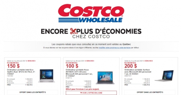 rabais voyage costco