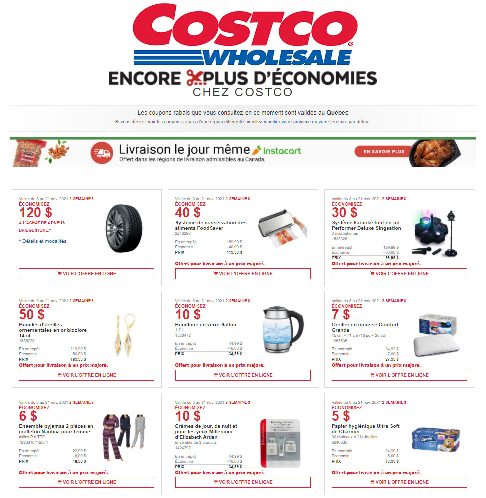 rabais voyage costco