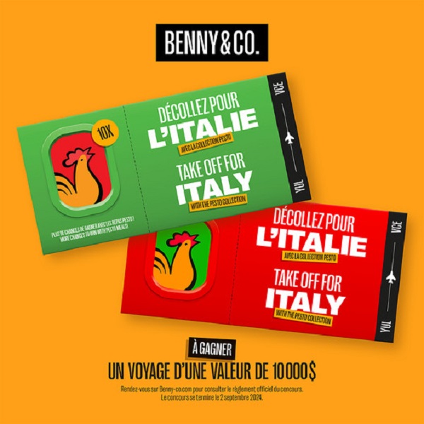 Concours Benny & Co. - Gagnez un voyage en Italie d'une valeur de 10 000$!