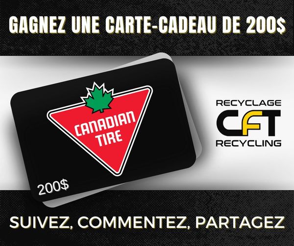 Concours Gagnez une carte-cadeau de 200$ pour les magasins Canadian Tire!