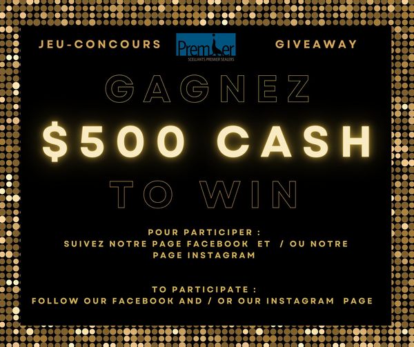Concours Gagnez 500 $ Cash!