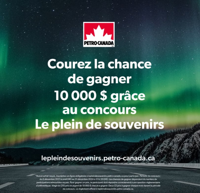Concours Petro-Canada Courez la Chance de Gagner 10 000$