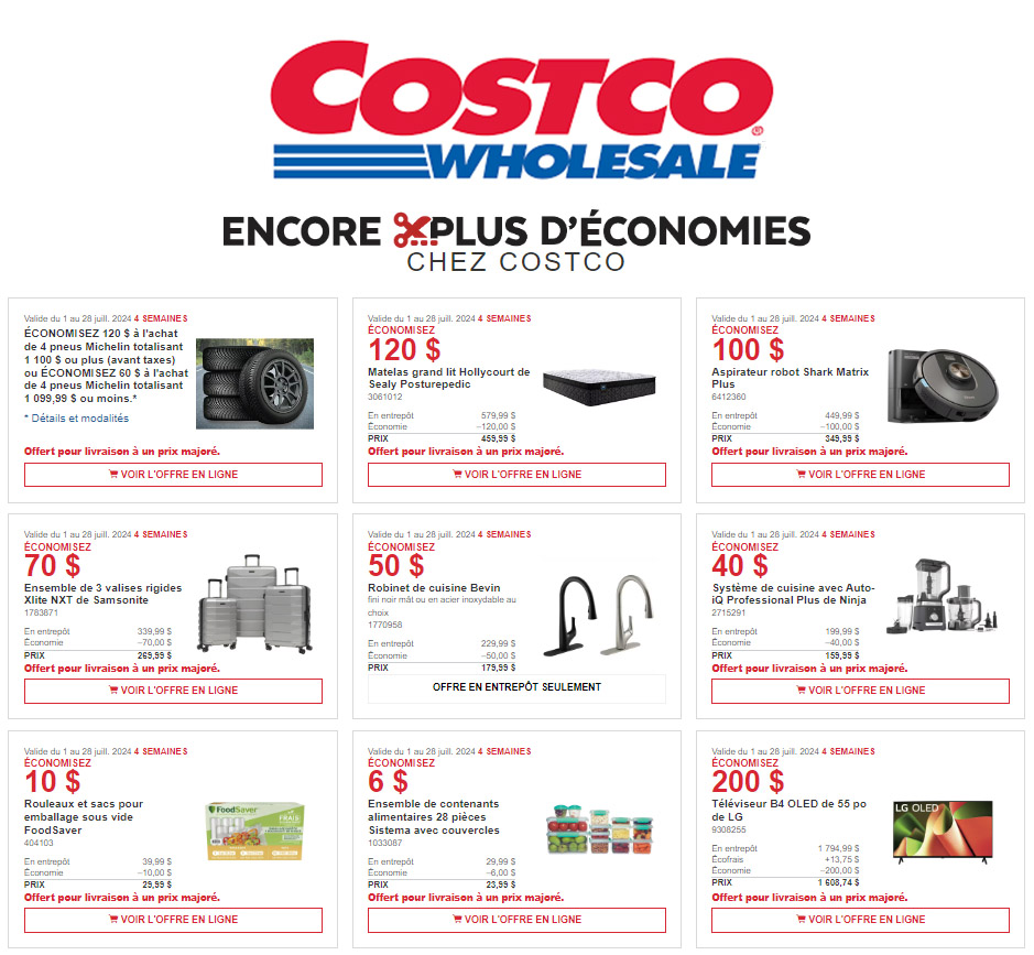 Rabais Costco