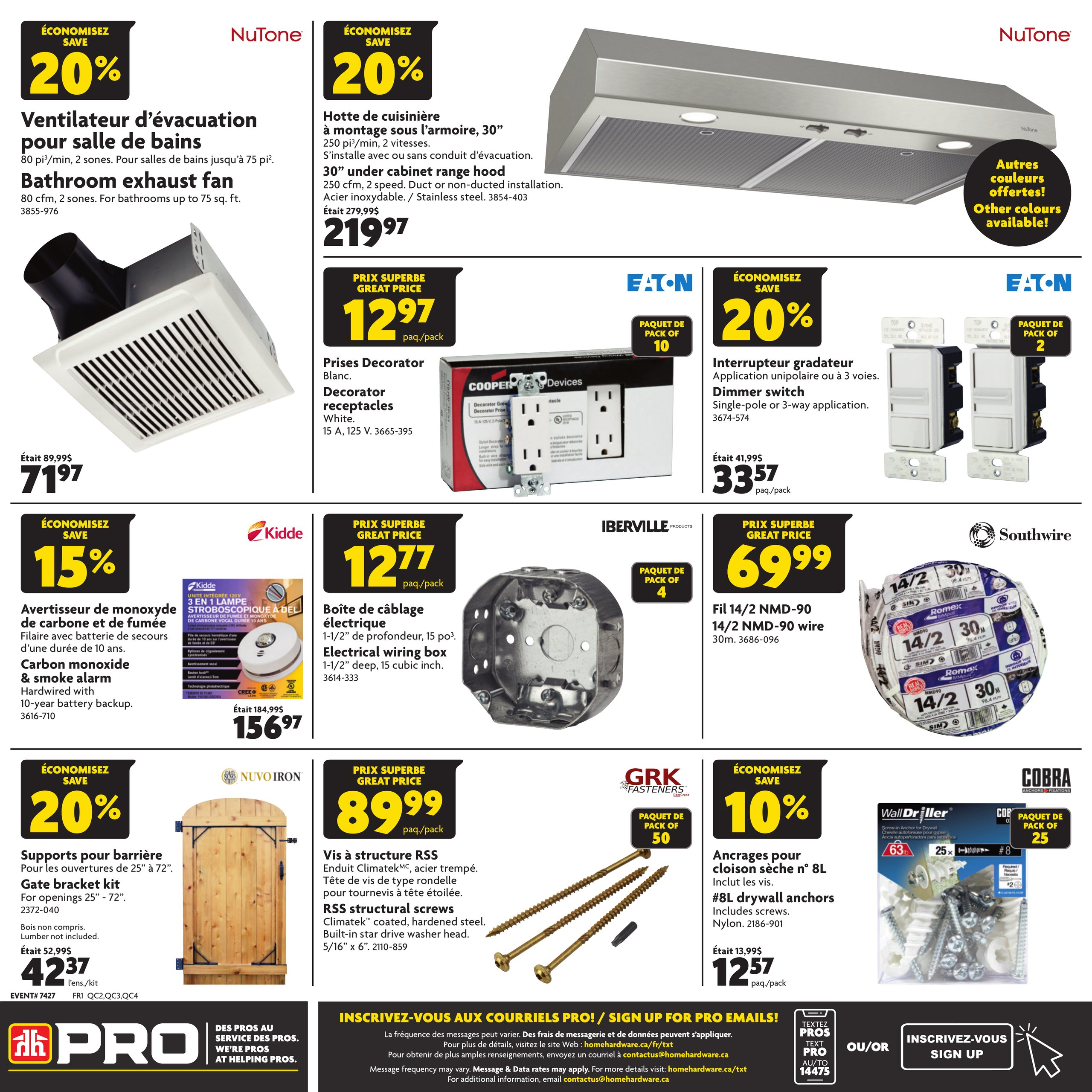 Circulaire Home Hardware - PRO