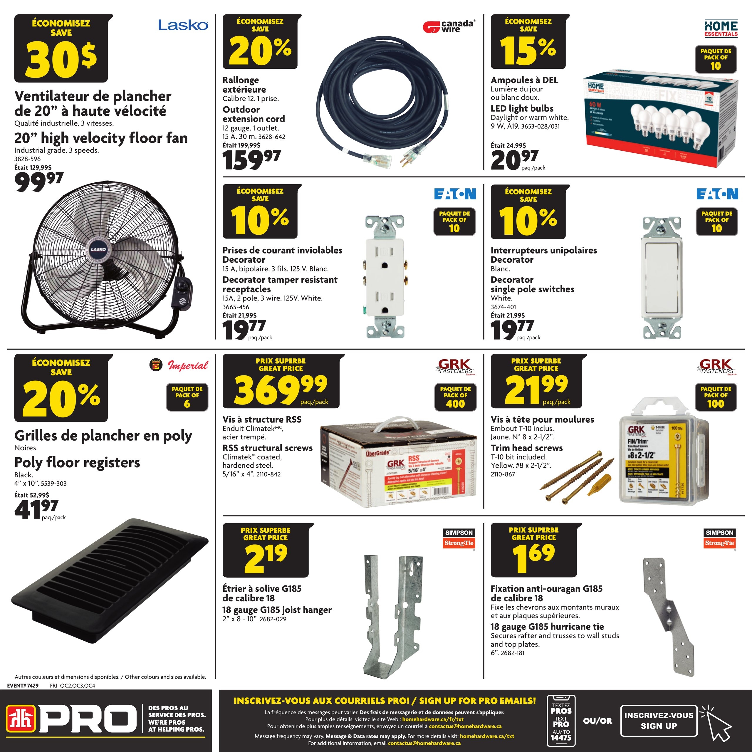 Circulaire Home Hardware - PRO