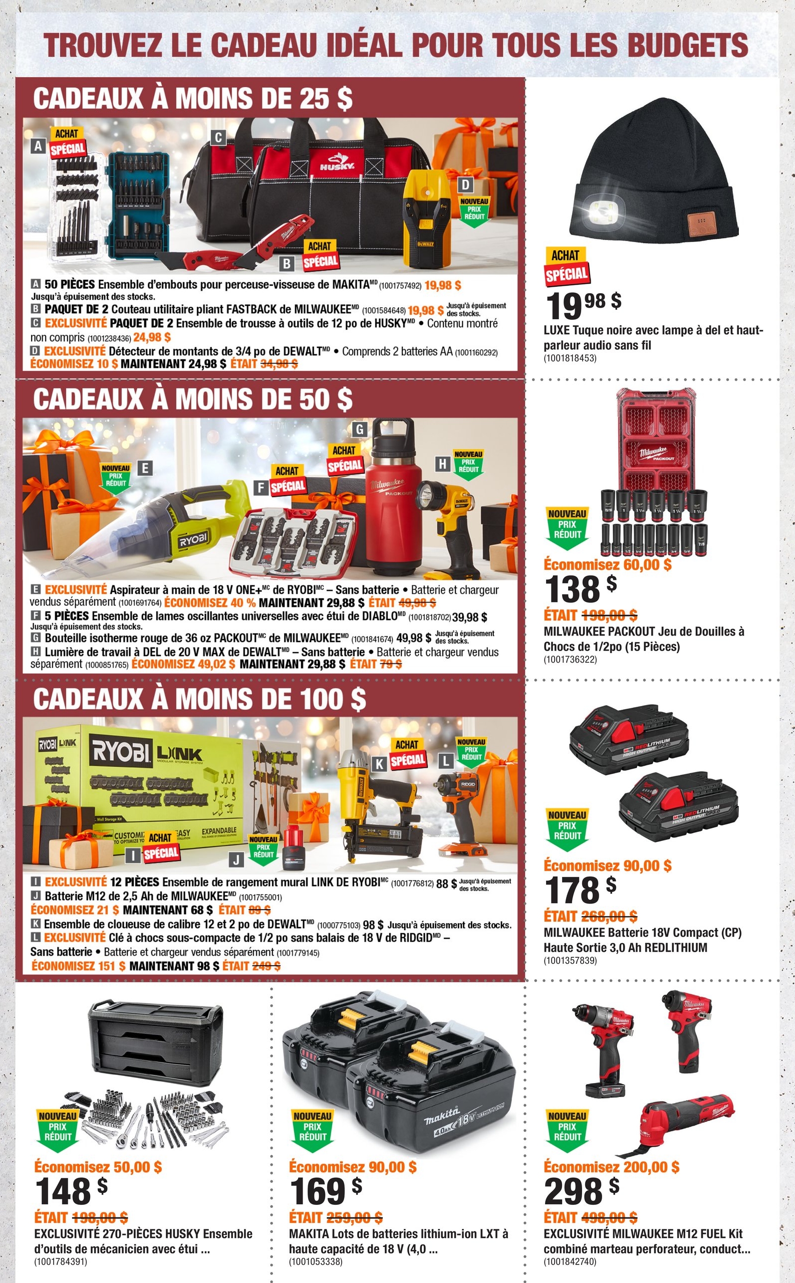 Circulaire Home Depot - Économies du Temps des Fêtes