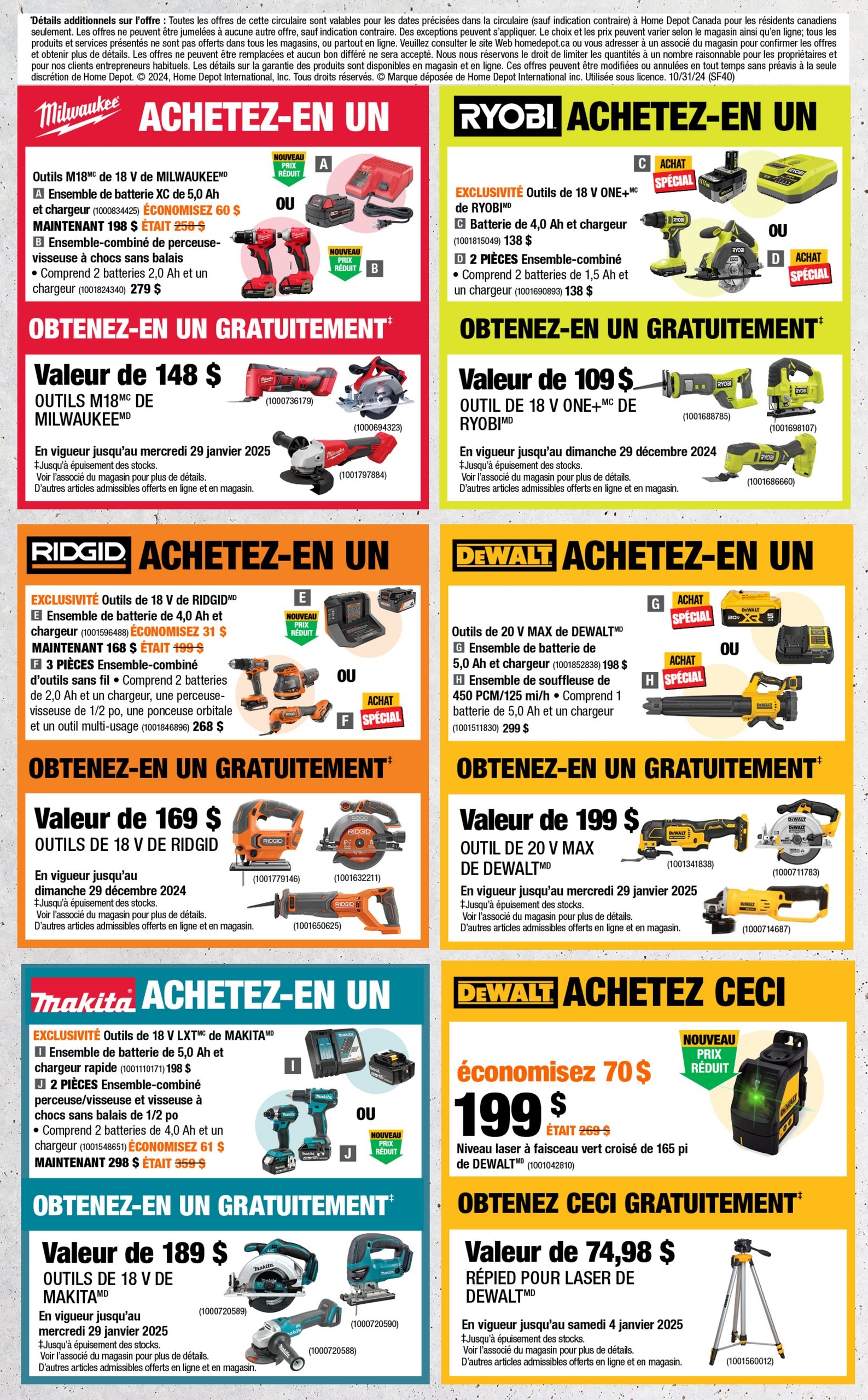 Circulaire Home Depot - Économies du Temps des Fêtes