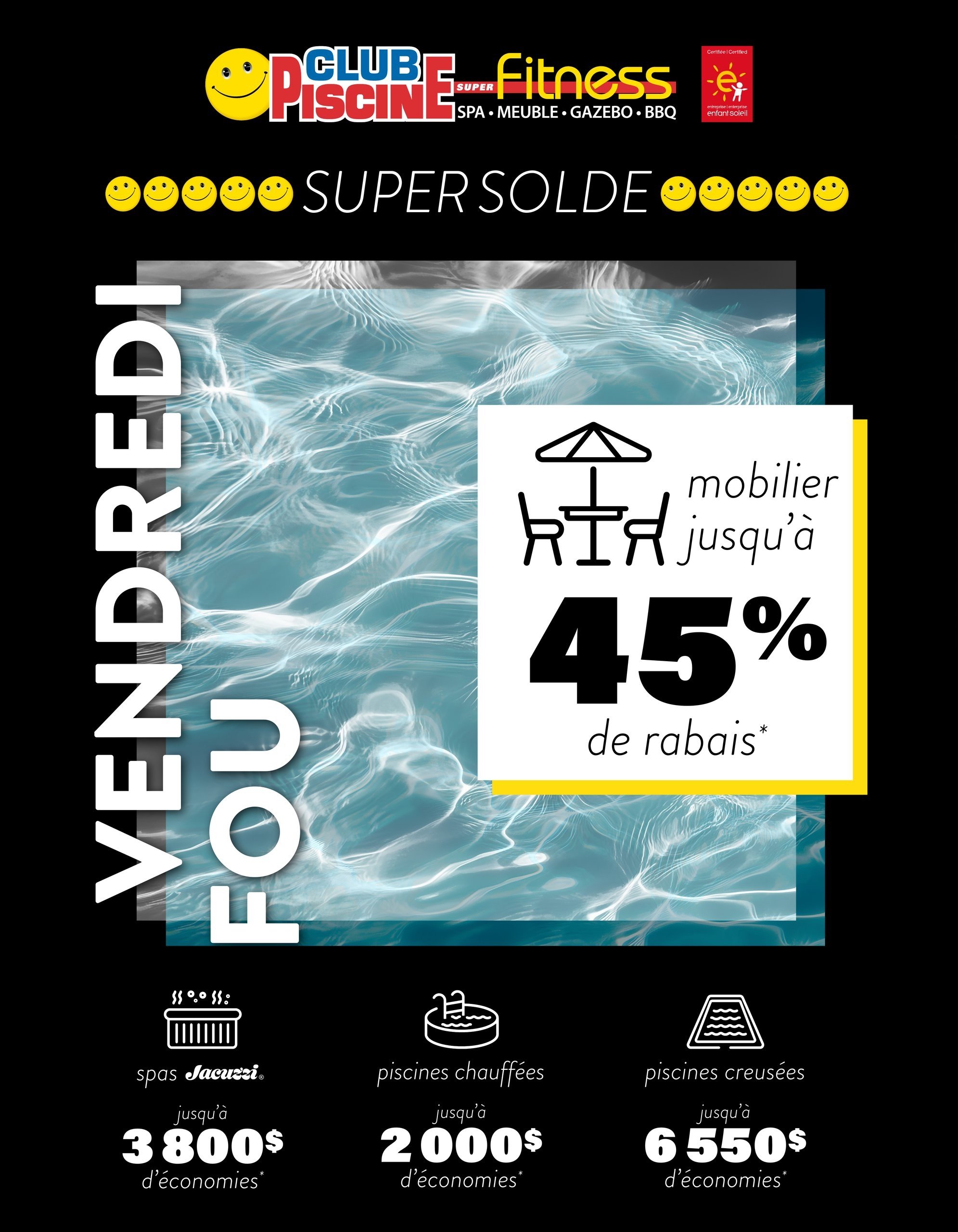 Circulaire Club Piscine Super Fitness - Super Solde du Vendredi Fou