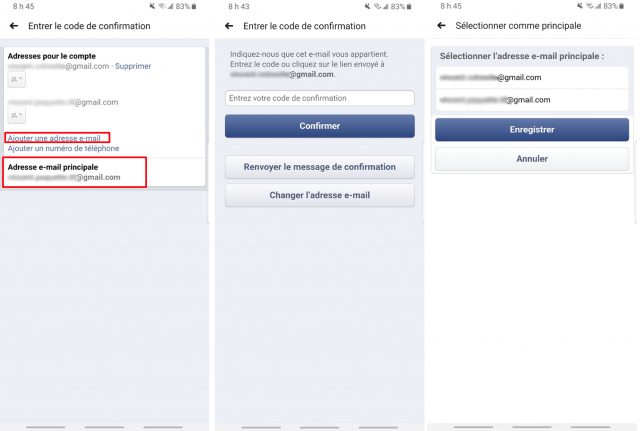 comment modifier son adresse mail sur facebook