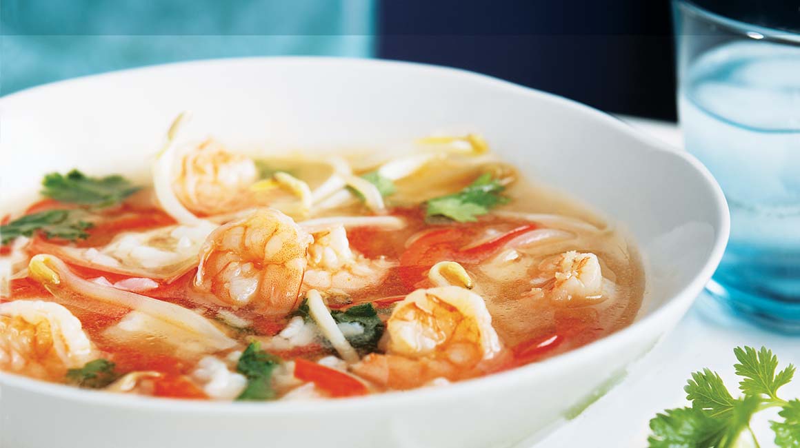 Soupe asiatique aux crevettes - Philandcocuisine